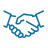 Feature Blau Handschlag