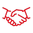 Feature rot Handschlag