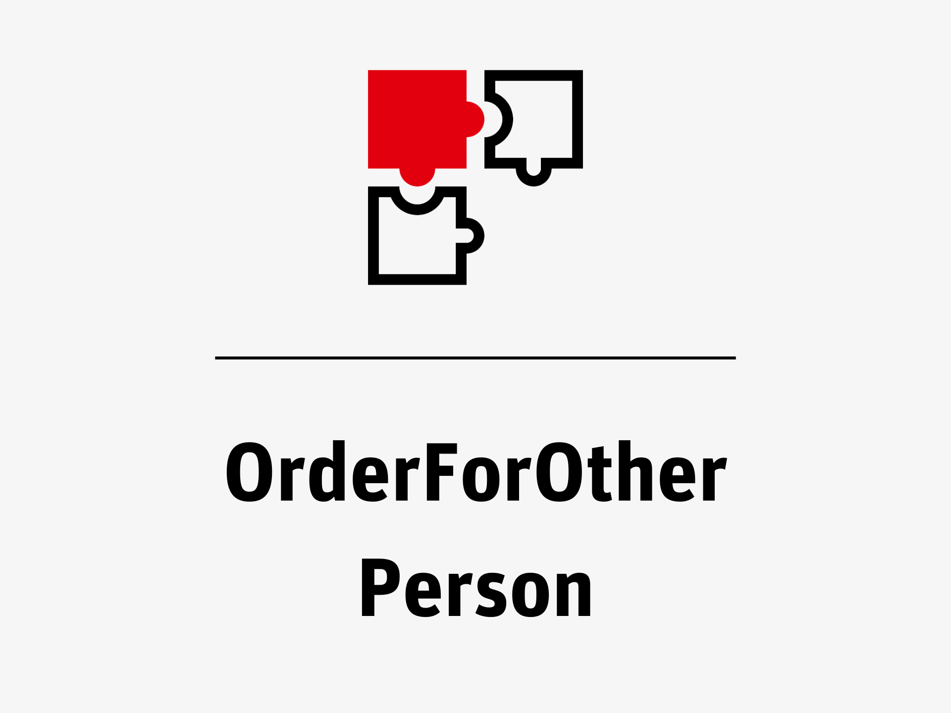 Kachel Order for Other Person Management neo42 Service Management Depot