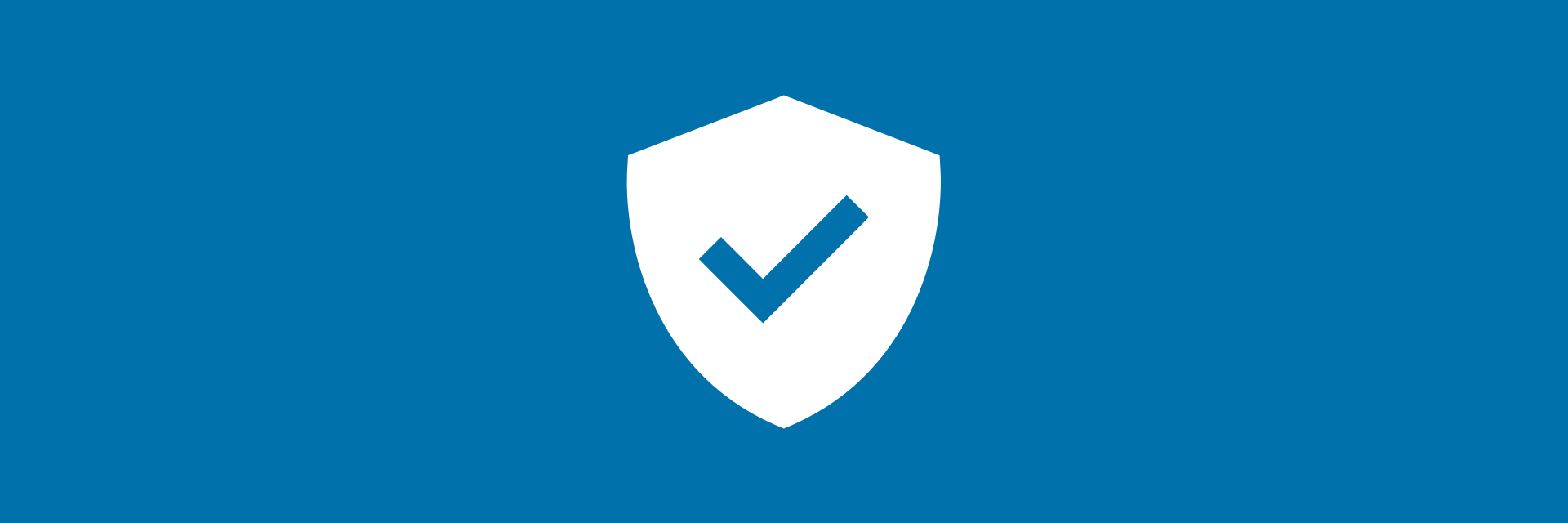 Kachel blau Schutzschild