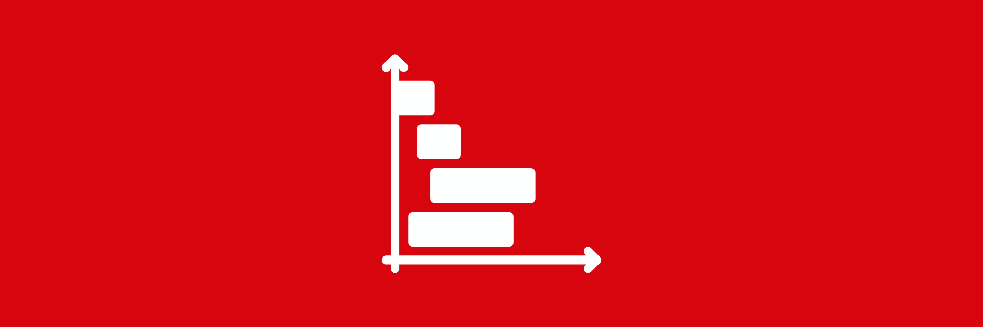 Kachel rot Balkendiagramm