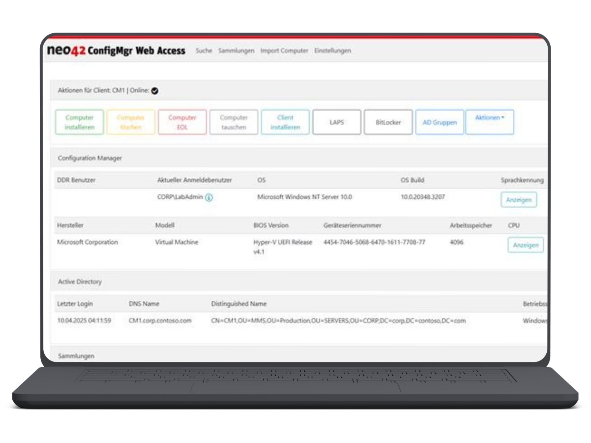 Mockup CMWA SCCM