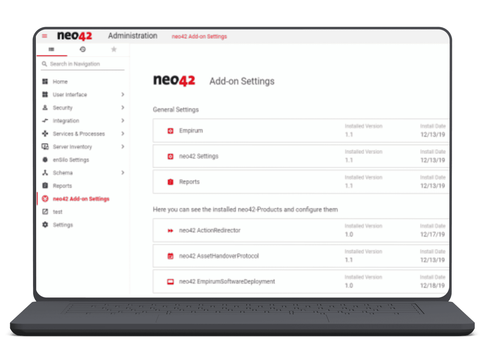 Mockup Neo42 SoftwareDeploymentForEmpirum Service Management Depot