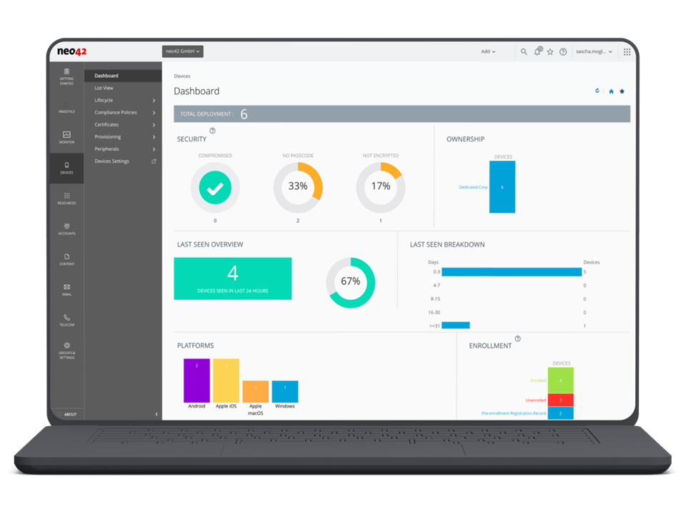 Mockup Omnissa Workspace Notebook ONE neo42