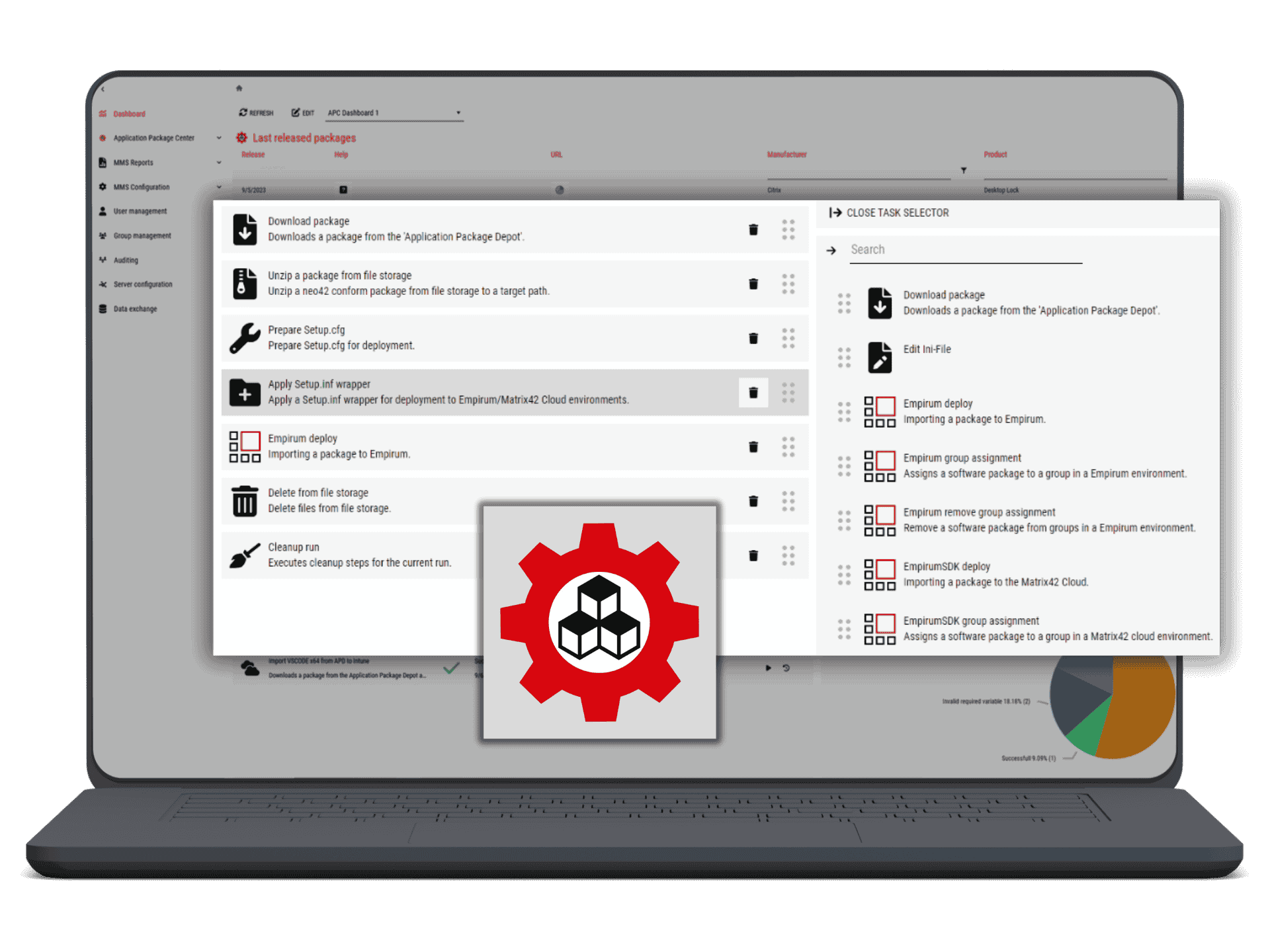 Mockup neo42 Application Package Depot Dashboard1