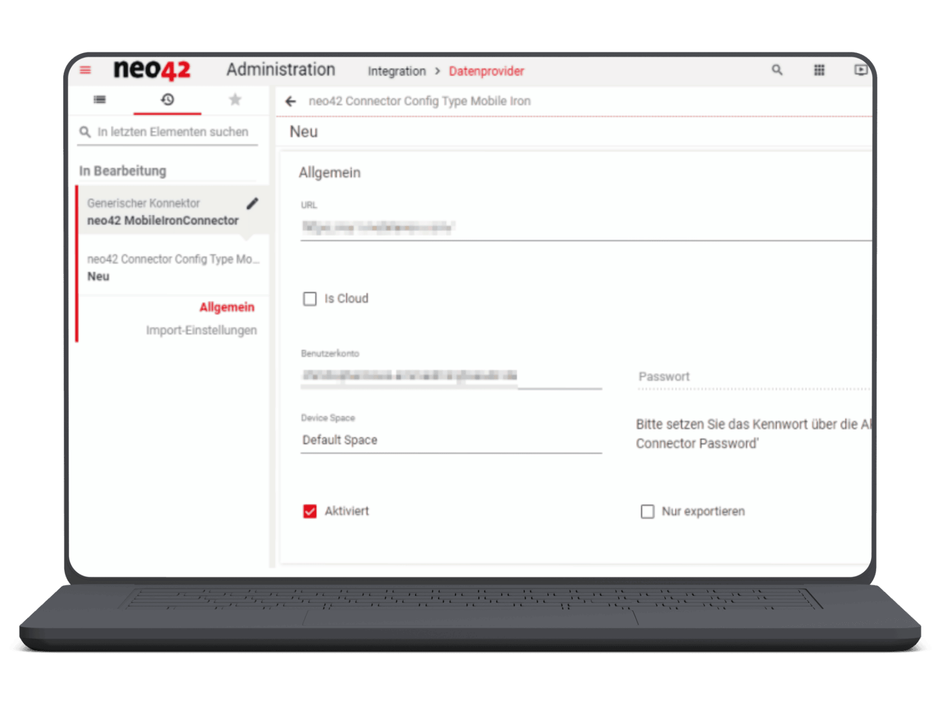Mockup neo42 Mobile Iron Connector