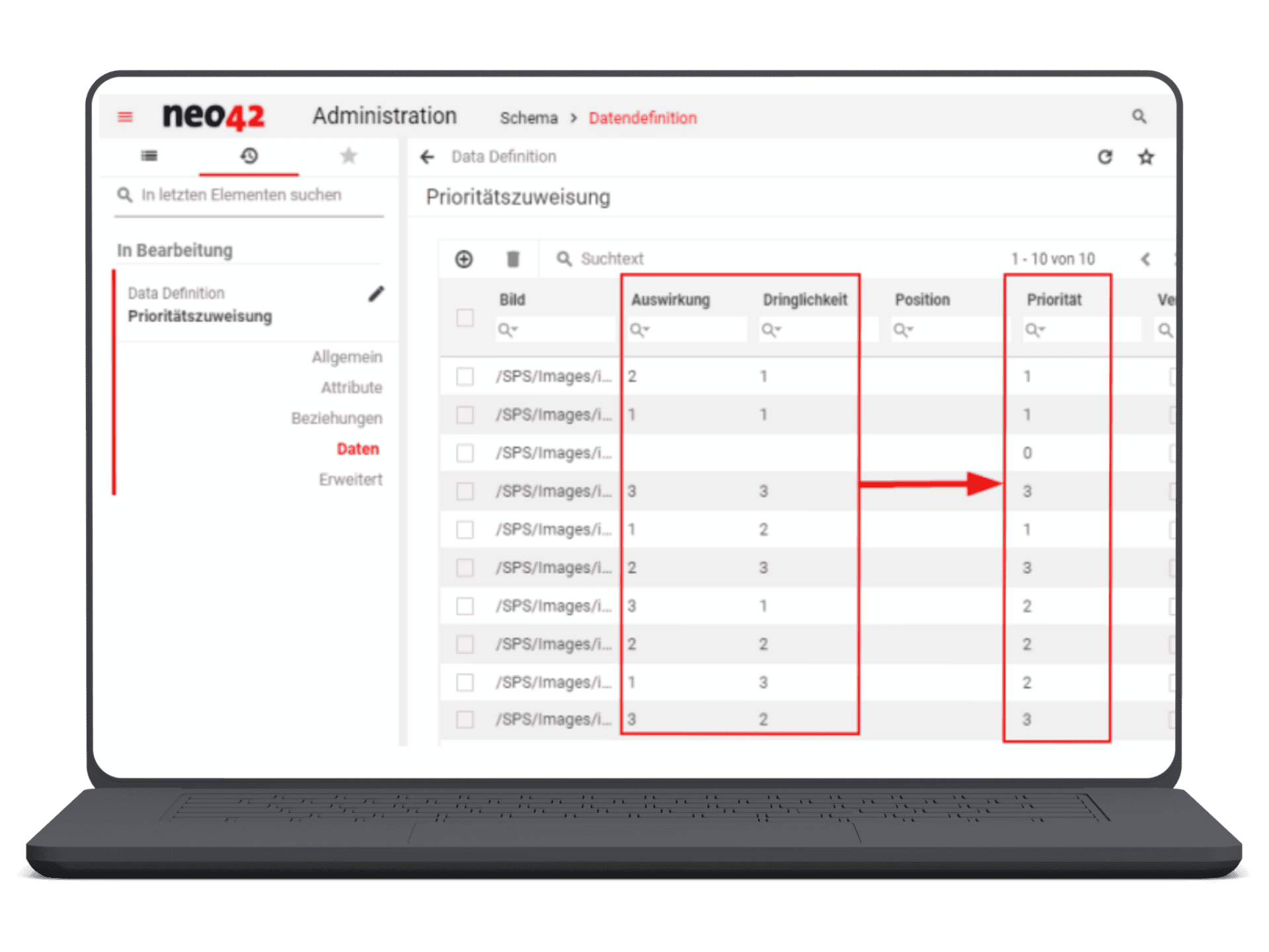 Mockup PriorityPicker Service Management Depot